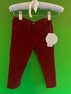 Edgehill Collection Toddler Corduroy Pants - Deep Red Size 12M